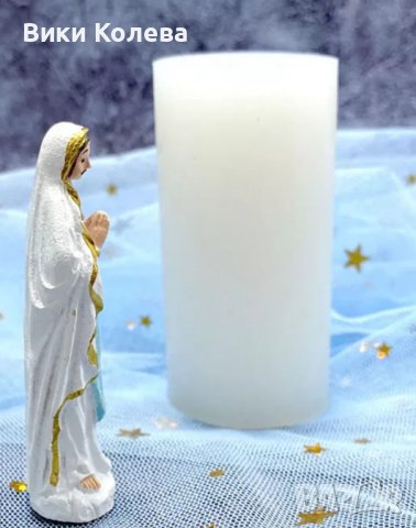 Мини силиконов молд на Дева Мария, снимка 3 - Форми - 37663623