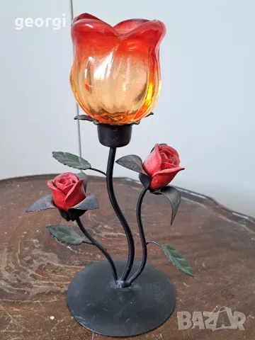 свещник роза  19/3