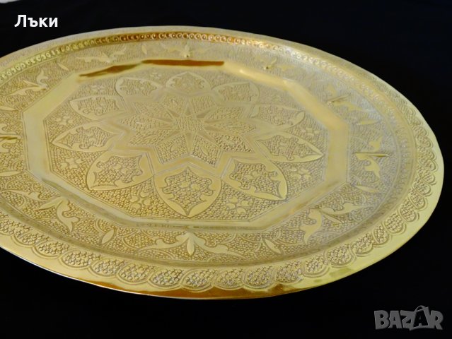 Старинен персийски поднос,плато 850 гр. , снимка 5 - Антикварни и старинни предмети - 29069052