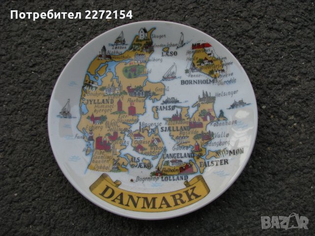 Порцеланова чиния за стена Дания
