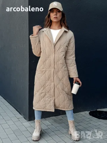 Дамско дълго ватирано палто TRENDIFY, 4цвята , снимка 13 - Якета - 48556422