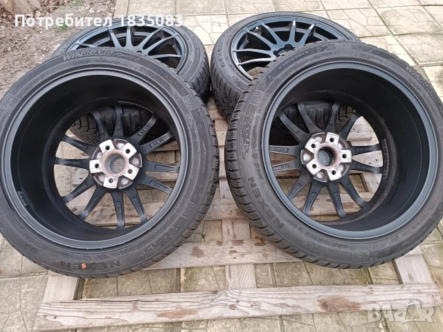 Лети джанти 18ки 5х112 Alutec + зимни гуми 235/45/18 Nexen, снимка 9 - Гуми и джанти - 52821970