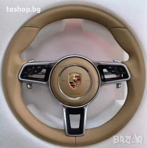 Спортен кожен/карбонов волан Porsche Panamera Cayenne Cayman Boxter911, снимка 4 - Аксесоари и консумативи - 50877252