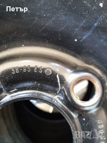 Резервна гума тип “Патерица” 4х100-57.-14 цола Фолсваген, снимка 2 - Гуми и джанти - 39111023