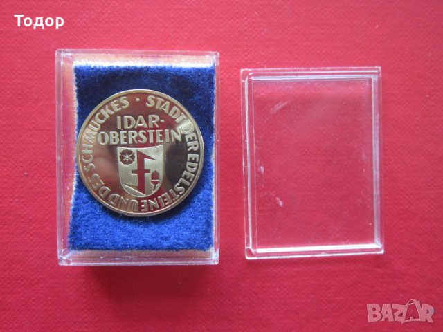 Уникална позлатена бижутерска монета плакет , снимка 4 - Колекции - 32808933