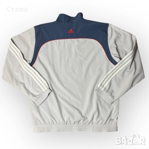 Adidas Vintage 00's Y2K Striped Windbreaker Jacket, снимка 2 - Спортни дрехи, екипи - 51086295