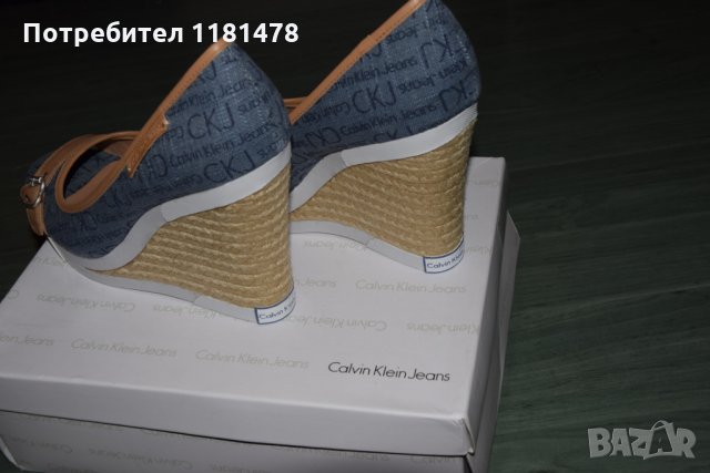 Обувки от плат и кожа НОВИ Calvin Klein, снимка 4 - Дамски елегантни обувки - 32951799