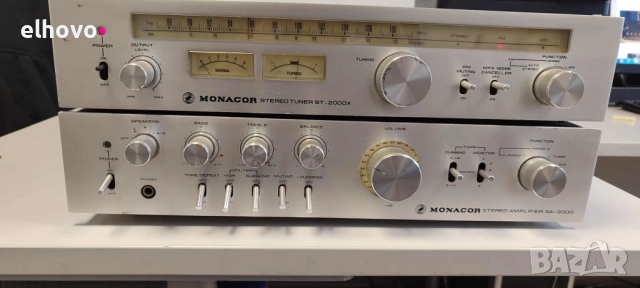 Стерео усилвател и тунер Monacor SA-2000, ST-2000X, снимка 2 - Ресийвъри, усилватели, смесителни пултове - 51877108
