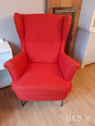 Кресло Strandamon, сиво или оранжево, Икеа, снимка 4 - Дивани и мека мебел - 48339048