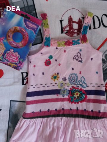 Розова рокля 98см+Барби пояс-5лв.ПРОМО, снимка 1 - Детски рокли и поли - 39568732