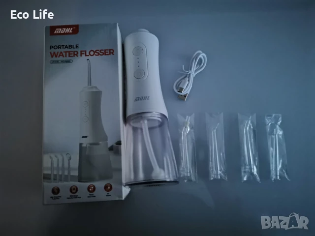 Орален иригатор (зъбен душ) с 4 почистващи глави, резервоар 300 мл, снимка 4 - Други - 44229814