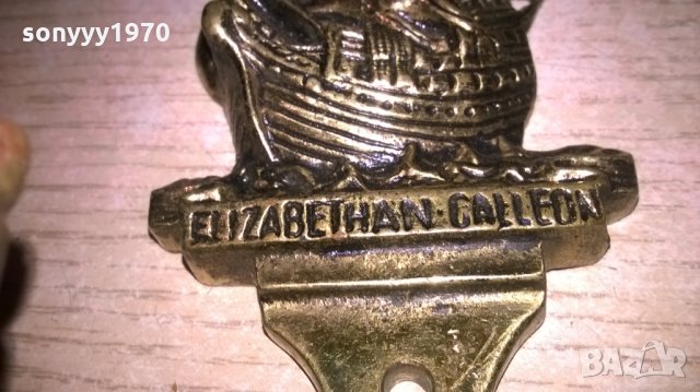 elizabethan galleon-12х5х4см-мед/месинг-внос франция, снимка 4 - Колекции - 26698013
