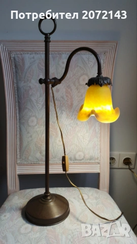 Старинна сецесион настолна лампа