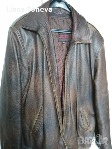 Мъжко кожено яке , снимка 3 - Якета - 49989458
