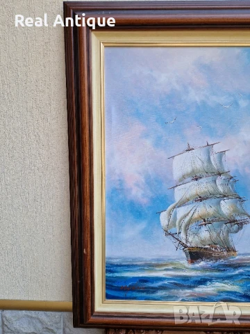 Страхотна голяма авторска картина масло върху платно, снимка 5 - Картини - 51050919