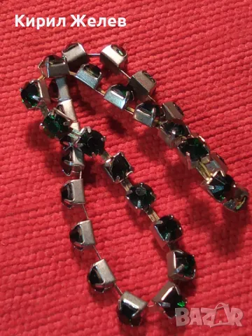 НЕЖНА СРЕБРИСТА ВИНТИДЖ АРТ СТИЛ ГРИВНА с ФАСЕТИРАН ОЛИВИН 47502, снимка 8 - Гривни - 47045987