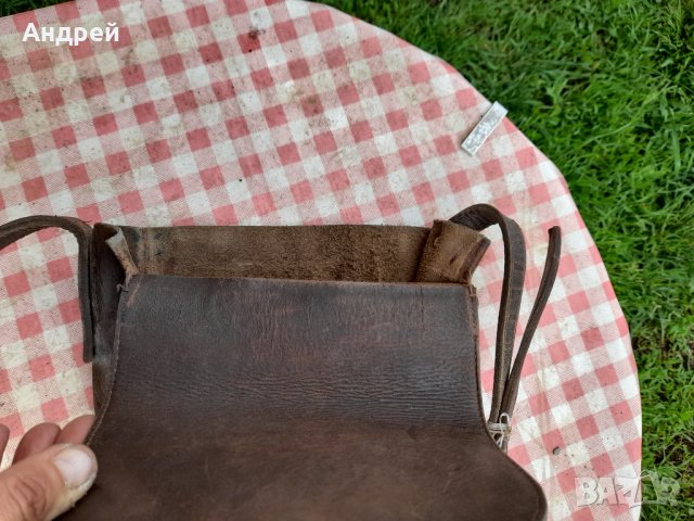 Стара кожена чанта #15, снимка 6 - Антикварни и старинни предмети - 32772838