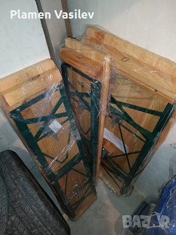 Маса с пейки сгъваеми (бирен сет), снимка 2 - Маси - 52942139