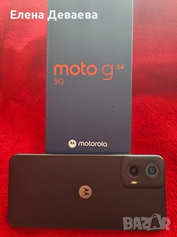 Motorola Moto g34 128gb + 8gb ram. Charcoal black, снимка 3 - Motorola - 53179644