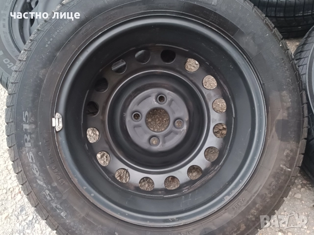 4 броя ламаринени джанти 15 цола,4/100, снимка 4 - Гуми и джанти - 52091570