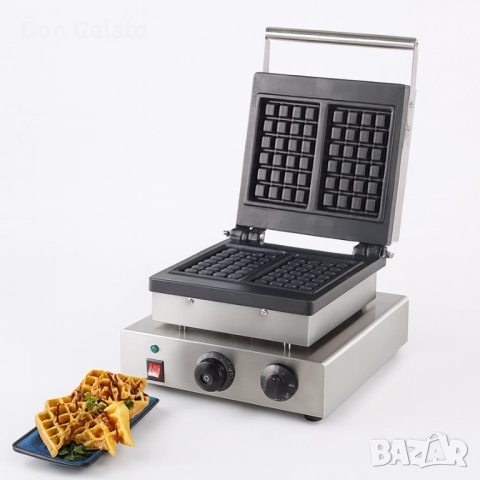 Професионален гофретник за белгийски гофрети с класическа форма