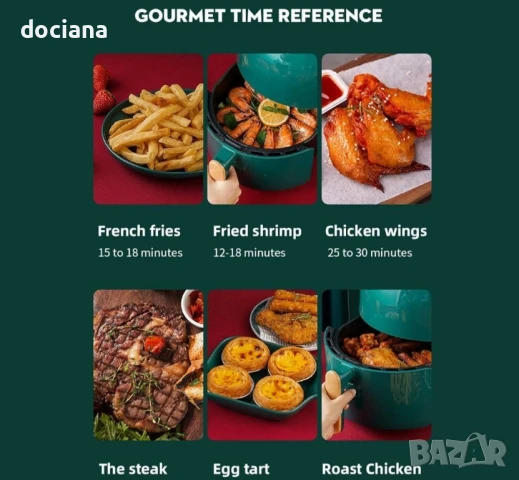 еър фраер- мощен фритюрник 1800W, снимка 3 - Фритюрници - 50790890