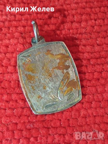 СТАРИНЕН НЕЖЕН АРТ НУВО СРЕБЪРЕН ПЕНДАНТ РЪЧНО ГРАВИРАН ВИСОКА ПРОБА СРЕБРО 35453, снимка 3 - Антикварни и старинни предмети - 39374023