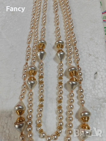 Стара огърлица 3 реда, снимка 7 - Антикварни и старинни предмети - 53358363