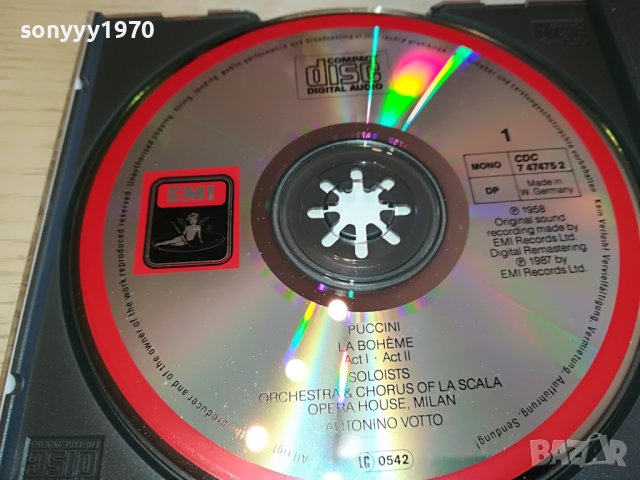 PUCCINI LA BOHEME CALLAS X2 CD MADE IN WEST GERMANY 2603231807, снимка 4 - CD дискове - 40142822