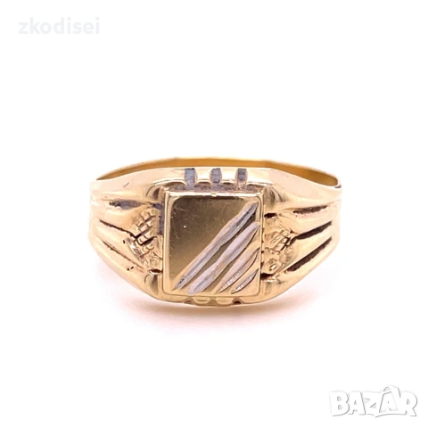 Златен мъжки пръстен 2,51гр. размер:62 14кр. проба:585 модел:36325-1
