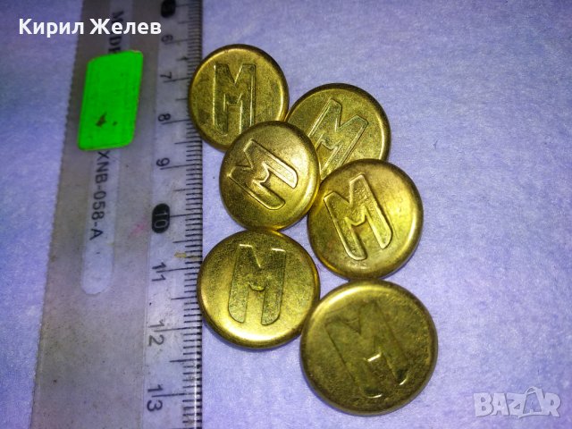 ЛОТ 6 СТАРИ ВИНТИДЖ ПОЗЛАТЕНИ КОПЧЕТА МЕТАЛНИ с БУКВАТА - М - За КОЛЕКЦИЯ ДЕКОРАЦИЯ 12310
