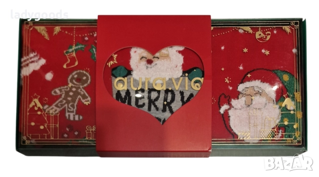 Коледни дамски чорапи.Модел 2., снимка 2 - Дамски чорапи - 52789511