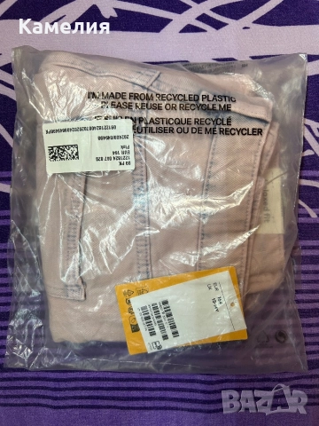 Чисто нови светлорозови къси дънкови панталони H&M, размер 164, снимка 4 - Детски къси панталони - 52947252