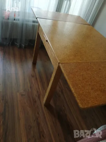 Голяма маса трапезна разтегателна с корк, снимка 4 - Маси - 47891034