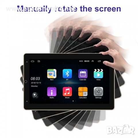 Универсална 2-DIN 10" мултимедия с андроид с въртящ дисплей, снимка 5 - Аксесоари и консумативи - 27445191