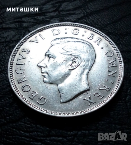 2 шилинга 1944 година Англия сребро, снимка 2 - Нумизматика и бонистика - 53292242
