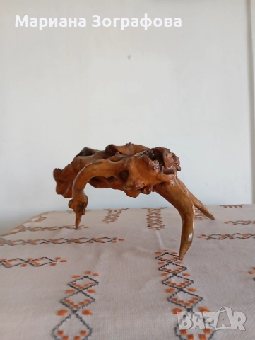 Авторска скулптура, Абстрактна пластика от дърво - 2 бр., ръчна изработка 1987 г., уникати, снимка 9 - Антикварни и старинни предмети - 47720845