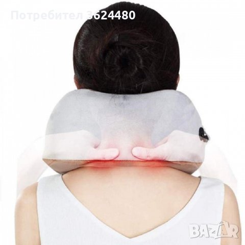 U-образна шиацу масажираща възглавница с 4 бутона U-образна шиацу масажираща възглавница с 4 бутона , снимка 4 - Масажори - 39975625