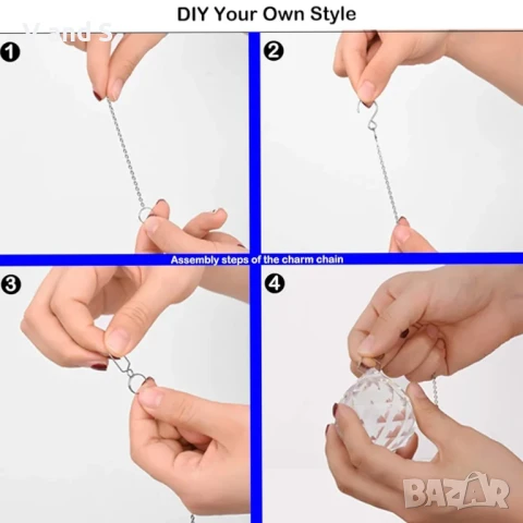 MerryNine 6 бр. 40 мм прозрачни кристални топки призма ловец на слънце дъга машина за дъгови висулки, снимка 3 - Декорация за дома - 50790396