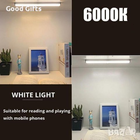 30см LED лампа със сензорно включване, с USB захранване, студена светлина, снимка 3 - Лед осветление - 38091182