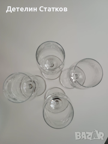 Елегантен комплект от 4 малки чаши за бяло или пенливо вино , снимка 5 - Чаши - 52394582