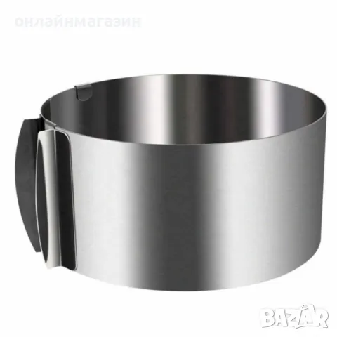 Регулируема форма за блат за торта от неръждаема стомана, снимка 1
