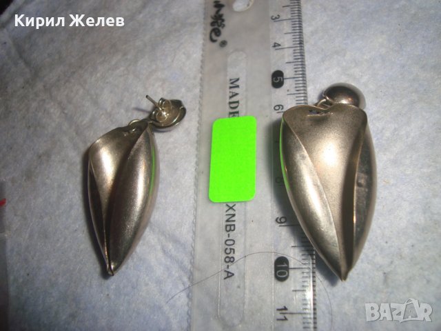 СРЕБРИСТИ ИЗИСКАНИ СТИЛНИ АРТ ОБЕЦИ 7420, снимка 4 - Обеци - 36591781
