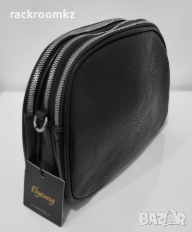 Mалка дамска чанта в черен цвят с дълга дръжка, снимка 4 - Чанти - 43478200