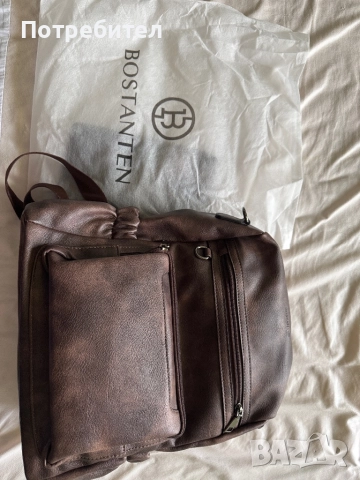 Дамска кожена раница с много джобове, снимка 6 - Раници - 51518273