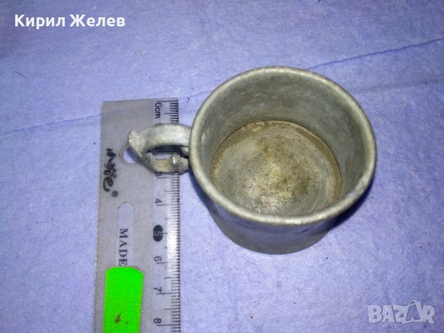 МНОГО СТАРА МЕТАЛНА АР НУВО ЧАШКА За ЧАЙ МЛЯКО АЛКОХОЛ За КОЛЕКЦИЯ БИТОВ КЪТ ДЕКОРАЦИЯ 41411, снимка 4 - Антикварни и старинни предмети - 43650721