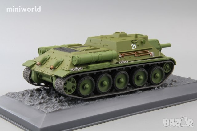 Танк СУ-122 1943 - мащаб 1:43 на DeAgostini моделът е нов в блистер, снимка 2 - Колекции - 43966341