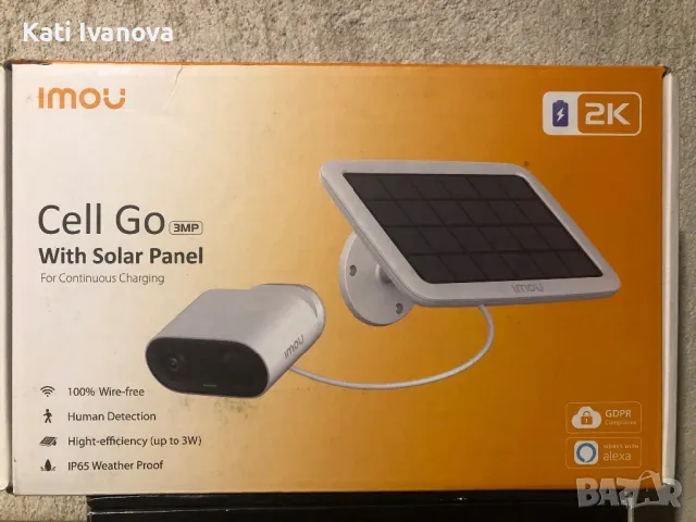 Безжична  Imou Cell Go е Wi-fi IP камера и соларен панел, снимка 5 - IP камери - 48380361