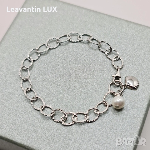 Родирана Сребърна гривна 'Морска нежност'