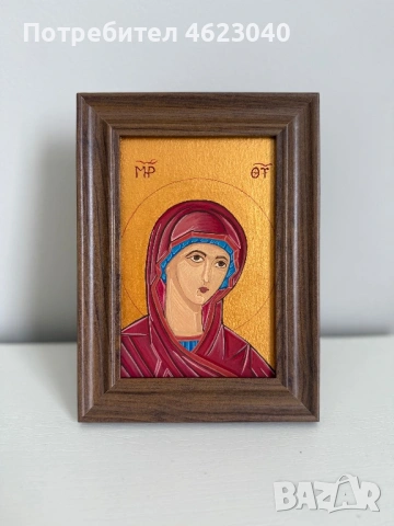 Ръчно рисувана икона на Пресвета Богородица 